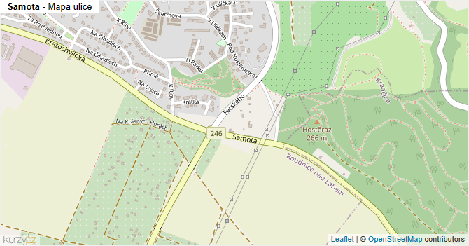 Samota - mapa ulice