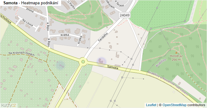 Samota - mapa podnikání