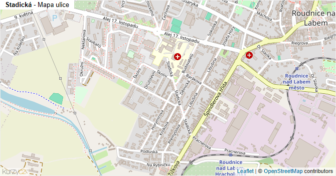 Stadická - mapa ulice