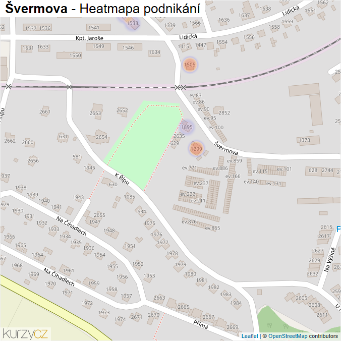 Mapa Švermova - Firmy v ulici.