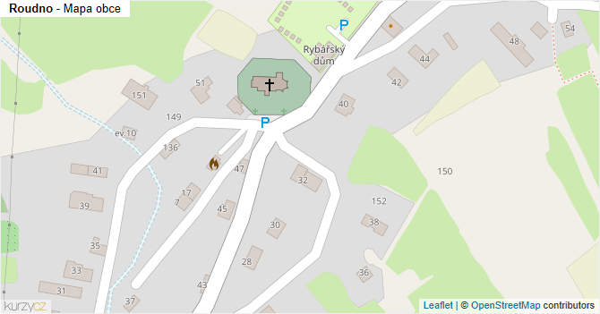 Roudno - mapa obce