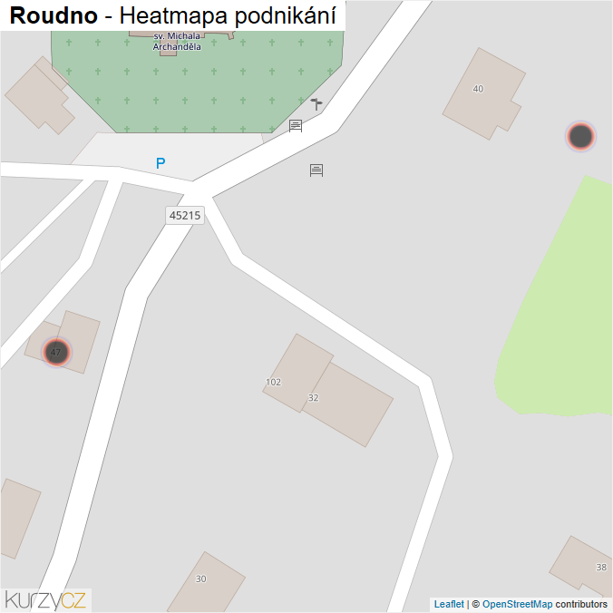 Mapa Roudno - Firmy v obci.