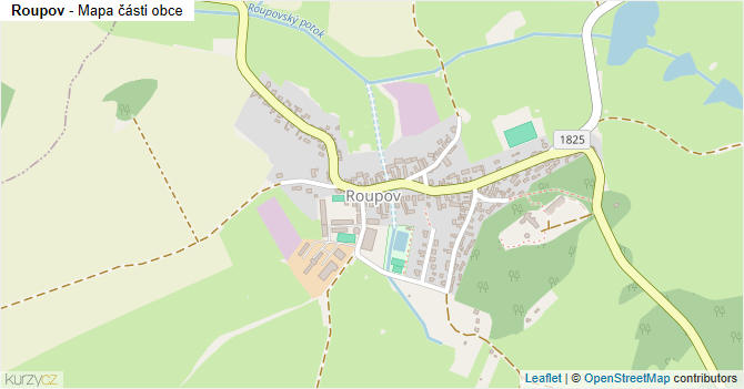 Roupov - mapa části obce
