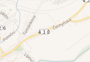Čechyňská v obci Rousínov - mapa ulice