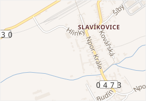 Hlinky v obci Rousínov - mapa ulice