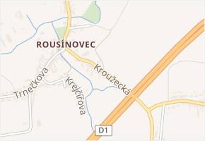 Kroužecká v obci Rousínov - mapa ulice