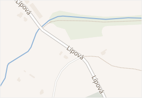 Lípová v obci Rousínov - mapa ulice