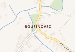 Rousínovec v obci Rousínov - mapa části obce