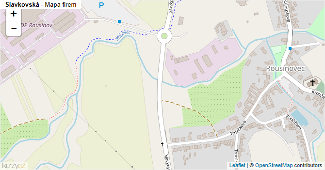 Slavkovská - mapa firem
