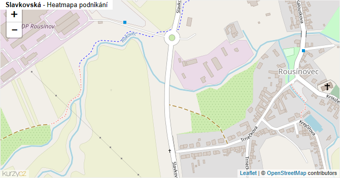 Slavkovská - mapa podnikání