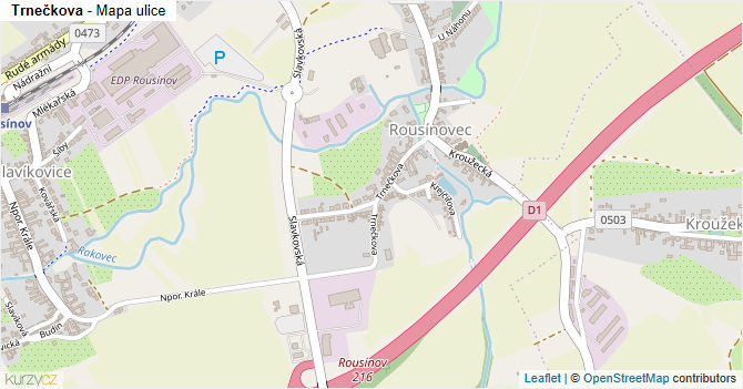 Trnečkova - mapa ulice