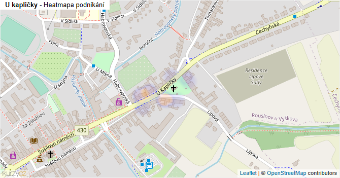 U kapličky - mapa podnikání