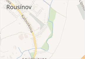 U náhonu v obci Rousínov - mapa ulice