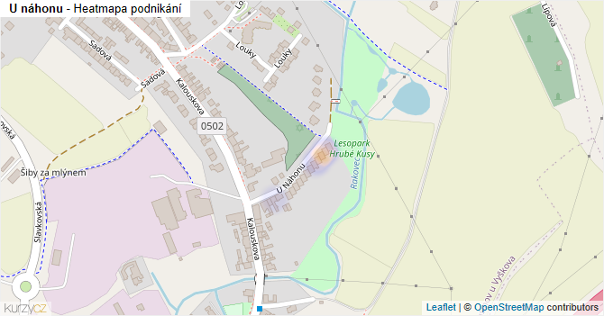 U náhonu - mapa podnikání