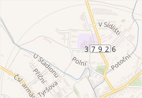 V Sídlišti v obci Rousínov - mapa ulice