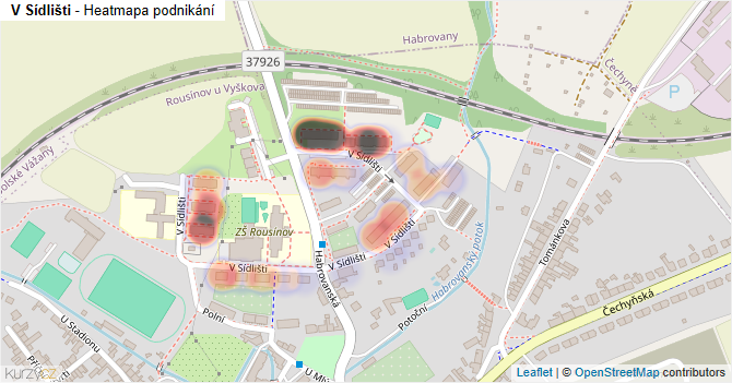 V Sídlišti - mapa podnikání
