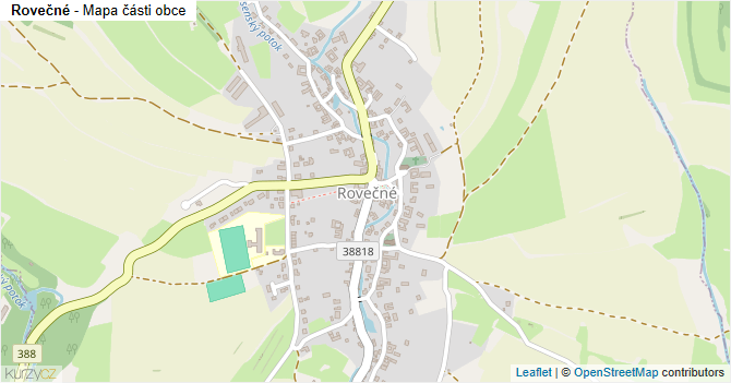 Rovečné - mapa části obce