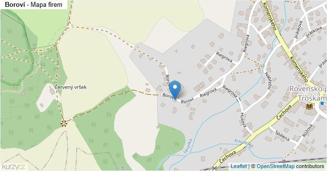 Boroví - mapa firem