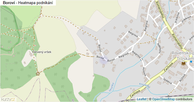 Boroví - mapa podnikání