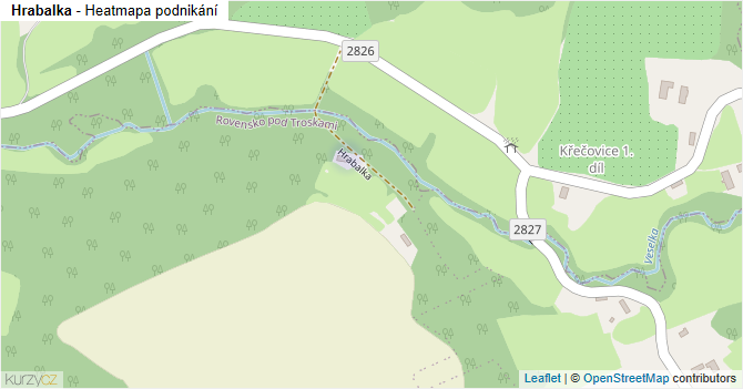 Hrabalka - mapa podnikání