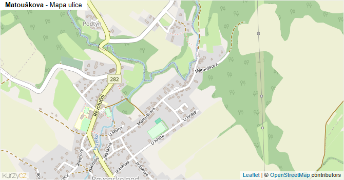 Matouškova - mapa ulice