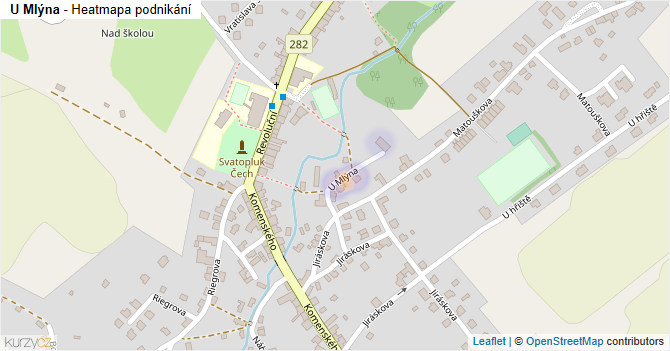 U Mlýna - mapa podnikání
