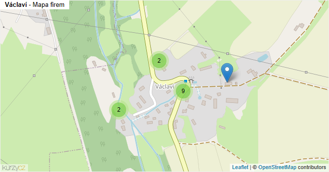 Václaví - mapa firem