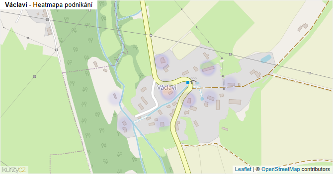 Václaví - mapa podnikání