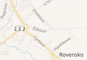 Žižkova v obci Rovensko pod Troskami - mapa ulice