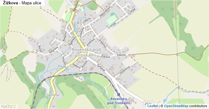 Žižkova - mapa ulice