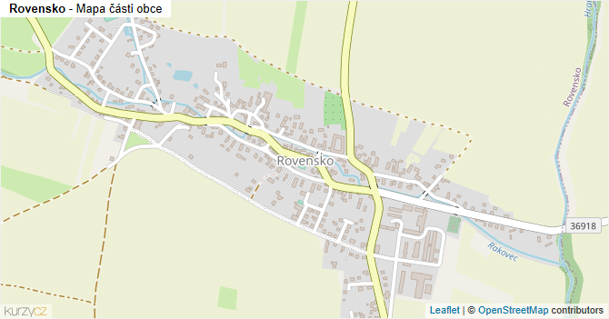 Rovensko - mapa části obce