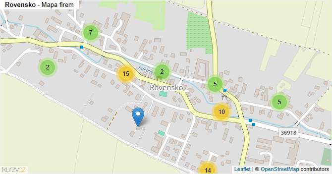 Rovensko - mapa firem