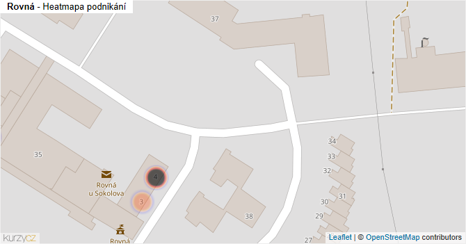 Rovná - mapa podnikání