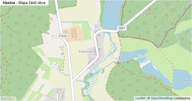 Hasina - mapa části obce