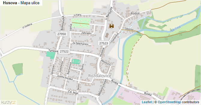 Husova - mapa ulice
