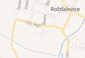 Ke Studánce v obci Rožďalovice - mapa ulice