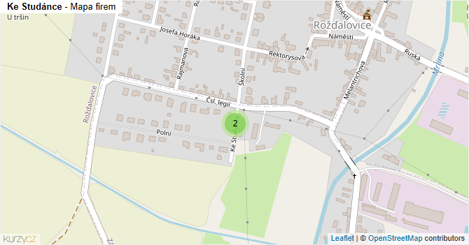 Ke Studánce - mapa firem