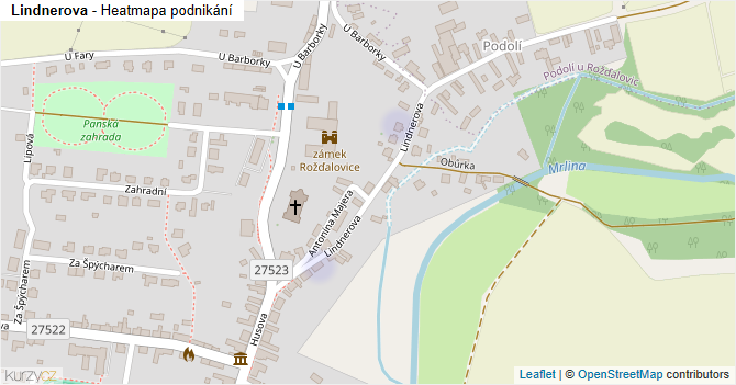 Lindnerova - mapa podnikání