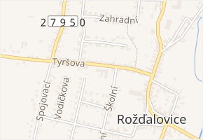 Lipová v obci Rožďalovice - mapa ulice
