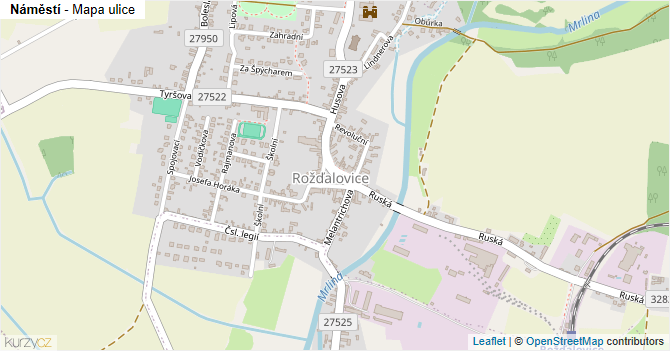 Náměstí - mapa ulice