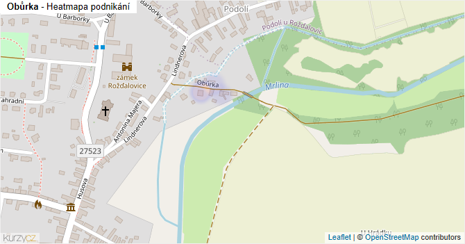 Obůrka - mapa podnikání