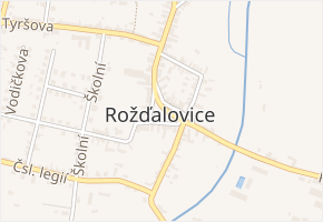 Rajmanova v obci Rožďalovice - mapa ulice