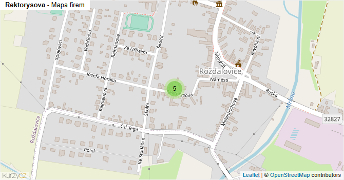 Rektorysova - mapa firem