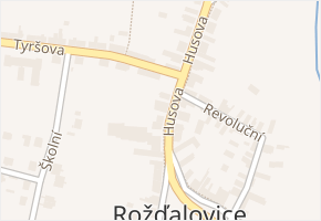 Rožďalovice v obci Rožďalovice - mapa části obce