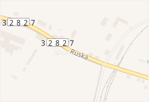 Ruská v obci Rožďalovice - mapa ulice