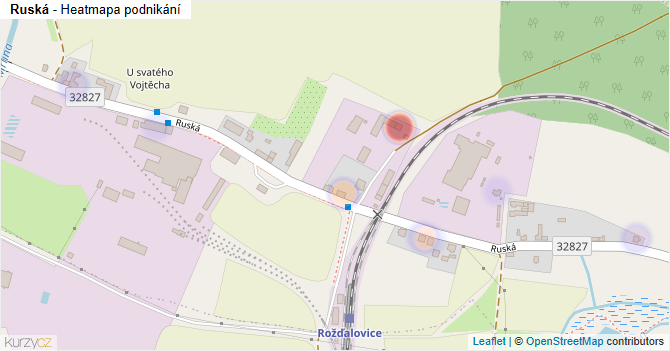 Ruská - mapa podnikání