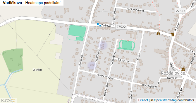 Vodičkova - mapa podnikání