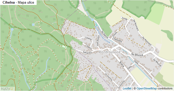 Cihelna - mapa ulice