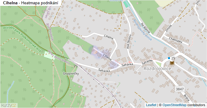 Cihelna - mapa podnikání