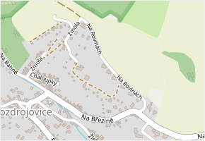 Na Rovinách v obci Rozdrojovice - mapa ulice